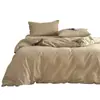 Juego de cuatro piezas de algodón puro lavado vintage 100% algodón sábana bajera funda nórdica sábana encimera juego de ropa de cama de tres piezas para estudiantes 1.8