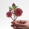 Venda quente transfronteiriça vermelho multiestilo simulação cor retrô cabeça de flor DIY grampo de cabelo flor acessório de buquê de noiva material
