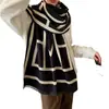 Bufanda Larga de Cachemira Sintética Estilo Coreano Nueva, Elegante y Retro, Chal Versátil de Alta Gama, Bufanda Cálida de Doble Uso para el Cuello a la Moda