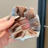 Goma de Pelo de Encaje a Cuadros Coreana para Mujer 2025 Nueva Goma de Pelo Estilo Ins Accesorio para Moño Grande Flor para el Cabello