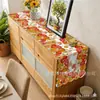 2026 El más vendido de Amazon Nuevo Camino de Mesa Limón Floral Girasol Mantel Decorativo Primavera Verano Encaje Lino Camino de Mesa