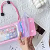 Bolsa impermeable transparente de PVC para teléfono móvil, bolsa para teléfono móvil con airbag plegable triple, funda protectora inflable para teléfono móvil para natación al aire libre