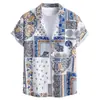 2026 Camisa Masculina Cross Amazon Versátil Nova Tendência de Moda Havaiana de Manga Curta Impressão Digital 3D