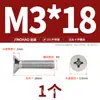 Parafusos Jinchao de Aço Inoxidável 201 Parafusos de Cabeça Escareada Parafusos de Máquina com Fenda Cruzada Parafusos de Cabeça Chata M3M4M5M6M8