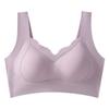 Roupa íntima feminina sem marcas de seda de gelo bonita cinta de estilingue para mulheres Roupa interna anti-corrida respirável cinto de ombro largo sutiã sem anel de aço