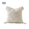 Funda de almohada Nagu diamante tridimensional con penachos algodón tejido funda de almohada para sofá combinación de colores simple cojín hogar americano
