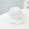 Sombrero de Pescador para Bebé Estilo Coreano Encaje de Princesa Lazo Sombrero de Sol Estilo Corte para Niñas Elegante Sombrero de Cubo de Protección Solar para Niños