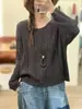 Otoño 2026 Nuevo Transfronterizo Hilo de Algodón Vintage Holgado Tejido de Punto de Cable Pequeño Cuello Redondo Versátil Casual Top Prendas de Punto Cárdigan