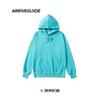Primavera y Otoño Nuevo 300g Tela Saludable Sudadera de Hombre y Mujer Color Sólido Casual Pulóver Manga Larga con Capucha Hombro Caído Suelta
