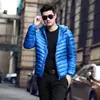 Jaqueta Acolchoada de Algodão Leve para Liquidação Fora de Época Masculina Gola Alta plus size Jovem Ultraleve Slim-fit Curta Jaqueta Masculina