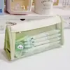 Bolsa de Lápices de Malla Transparente para Examen Casual Gran Capacidad Multicapa Almacenamiento de Papelería Caja Especial para Papelería Bolsa de Lápices para Estudiante de Secundaria