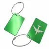 Etiqueta de equipaje de aleación de aluminio para aviones de viaje al extranjero, etiqueta de equipaje, tarjeta de embarque, tarjeta de facturación de metal