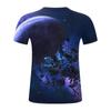 Camiseta casual para hombre con estampado de estrellas 3D, explosión de comercio exterior de Amazon, se puede personalizar, directo de fábrica