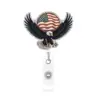 Insignia de Águila Conmemorativa del 250 Aniversario Estadounidense Transfronteriza PortainSignias Retráctil Colgante Decorativo del Día de la Independencia