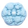 Molde de Silicona de Oso para Helado, Gelatina, con Tapa, Herramienta Complementaria para Alimentos de Bebé, Molde de Silicona para Pastel al Vapor, Molde para Cubitos de Hielo