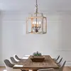 Lámpara de araña de madera maciza retro estilo country americano estilo francés creativa para sala de estar, comedor, cafetería, dormitorio, iluminación de pasillo