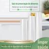 Saco de rolo de supermercado, saco de comida por atacado, saco de vegetais e frutas espessado, saco de plástico transparente com rasgo à mão, quebra-quebra