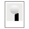 Pintura Decorativa Geométrica Moderna Simple Nórdica en Blanco y Negro Entrada Piso Sala de Estar Comedor Oficina Nicho Estilo Industrial Pintura Colgante