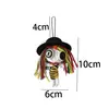 Colgante de Muñeco Vudú Divertido de Halloween Llavero de Figura de Bruja Tejida de Lana Decoración de Fiesta Adorno Colgante Pequeño