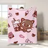 Manta de Franela Sanrio Kuromi Cinnamoroll Dibujos Animados Manta de Aire Acondicionado Siesta de Estudiante Funda para Sofá Manta Directo de Fábrica