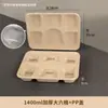 Caixa de Almoço Descartável com Quatro Compartimentos, 3 Compartimentos, 4 Compartimentos, 5 e 6 Compartimentos, Caixa de Almoço para Viagem, Bandeja de Prato de Jantar Descartável de Polpa Biodegradável