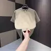 Nova Camiseta Masculina de Manga Curta de Verão, Gola Redonda, Manga Meia-Manga, Top Casual Versátil da Moda, Cor Sólida, Camiseta Estilosa para Homens