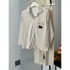 Pijama de mujer estilo coreano para otoño, de manga larga, talla grande, cárdigan holgado, adecuado para usar al aire libre, engrosado, tipo algodón, 200 gramos, conjunto de ropa para el hogar