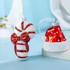 Decoraciones Navideñas de Vidrio Sombreros Navideños y Bastones de Caramelo Decoraciones Navideñas Decoraciones Navideñas Sopladas a Boca Pintadas a Mano