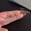Pendientes de Lazo Super Flash Love para Niñas Aguja de Plata 925 Poste para la Oreja Pendientes Dulces para Dormir de Alta Gama Pendientes