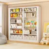 Estante de Aço para Biblioteca, Estante Doméstica de Chão, Estante Simples de Aço, Estante de Livros Infantil para Sala de Estar, Estante de Aço
