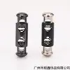 Hebilla cilíndrica de metal de doble agujero para cordón elástico, hebilla de resorte con ajuste elástico T5273