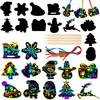 Navidad Nueva Transfronteriza Arte para Raspar Creativo Fiesta de Cumpleaños Juguete para Raspar Infantil Adornos Colgantes Decorativos Hechos a Mano DIY