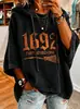 Nueva sudadera de Halloween transfronteriza 2026 con estampado de letras, sudadera con capucha para mujer con diseño independiente y forro polar pequeño