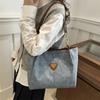 2025 Nova Bolsa de Grande Capacidade Bolsa Feminina Texte Moda Elegante Bolsa de Ombro Bolsa de Trabalho Bolsa Tote para Viajante