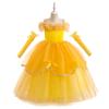Belle Princess Dress Beleza e a Fera Meninas 'Backless Vestido Véu Saia