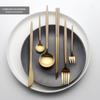 Marrom Cáqui Aço Inoxidável 304 Ins Faca, Garfo, Colher, Hashis, Talheres Ocidentais, Restaurante Personalizado, Presentes para Hotel, Distribuição para Exportação