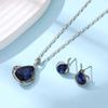 Conjunto de pendientes y collar de calabaza con diamantes de imitación para mujer, estilo europeo y americano, con gotas de agua y cristal.