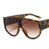 Gafas de sol de una pieza FDPC, montura grande, color, reparación facial, personalidad, gafas de sol retro, lentes de una pieza, gafas de sol 9095