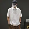 Camisa Polo de Manga Corta para Hombre de Peso Pesado 280g, Nuevo Estilo de Verano, Corte Holgado, Camiseta Talla Grande, Camiseta Casual al por Mayor