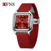 Reloj Oufani Cuadrado para Hombre con Números Romanos, Reloj de Lujo de Nicho de Gama Alta para Mujer, Reloj de Cuarzo Impermeable Moderno y Sencillo