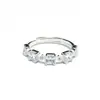 Anillo Cuadrado Geométrico de Plata de Ley S925 con Pedrería Estilo INS Lujo Ligero Nicho Exquisito Sensación de Alta Gama Anillo Abierto para Dedo Índice para Mujeres