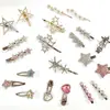 Todo tipo de pinza lateral de estrella Pinza lateral de horquilla de estrella de cinco puntas con diamantes de imitación de celebridad de Internet Pinza rota para flequillo Destello Clip simple de diamante
