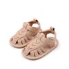 2024 Novas Sandálias de Bebê Imitação de Design Tecido Sapatos de Criança Velcro Sapatos de Bebê