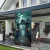 Tela de Fondo Nueva para Halloween Transfronteriza, Cubierta de Puerta de Gama Alta, Montaje de Escena de Horror Festiva, Tela Colgante para Ancho de Puerta, Modelo Personalizado