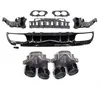 Adecuado para 15-21 Mercedes-Benz W205 C180 200 260 Modificado C63Amg 43 Lip Trasero y Tubo de Escape Brabus