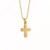 Collar Cruzado Nuevo Colgante de Ángel Tridimensional de Acero Inoxidable Cadena Simple para Clavícula de Mujer