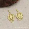 Accesorios de joyería DIY, nuevo collar de rama de cobre puro, colgante de hoja, tocado antiguo, accesorios, venta directa de fábrica