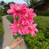 4 flores begônias artificiais para arranjos de chão de casamento, decoração de casa interna, arranjos florais, adereços de fotografia e decorações de casamento