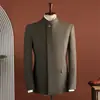Recomendación de producto nuevo: Conjunto de traje estilo chino con cuello mao, traje estilo chino, conjunto de dos piezas Zhongshan, atuendo de compromiso de alta gama