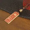Chaveiro Placa de Bênção Oficial Céu Vintage de Latão Placa Tai Sui Oito Trigramas Pingente Estilo Antigo Ornamento para Chave de Carro Artesanato